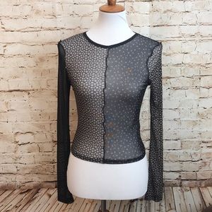 Urban Outfitters Mesh Patchwork Top